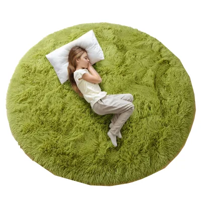 Fluffy Soft Area Rugs for Kids Girls Room Princess Castle Plush Shaggy Carpet Cute Circle Nursery Rug for Kids Girls Bedroom