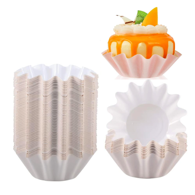 New Design Flared Paper Baking Cups Disposable Grease-Resistant Party Wave Cupcake Liners Bloom Baking Cups