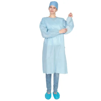 Disposable Waterproof Cpe Pp Pe Impervious Gown Clinic Uniform Surgical Hospital Clothes Medical Suppliers
