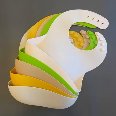 Hot Selling Factory Price Baby Bib Customized Logo Printed Best Waterproof Recyclable Baby Silicone Bibs