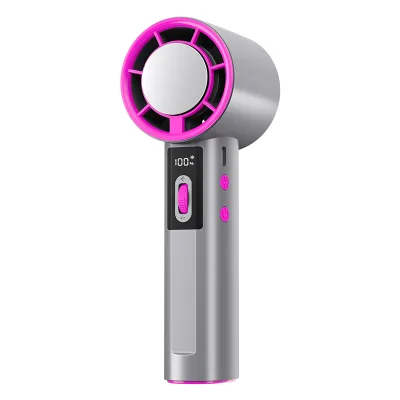 High-Speed Cooling Plastic Handheld Fan Strong Wind Low Noise 30-34 DB Rechargeable 3000mAh Battery Customizable Logo Car RV