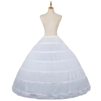 9  Styles of White Chiffon Wedding Dress Underskirt Tulle Long Adult Petticoat for Women