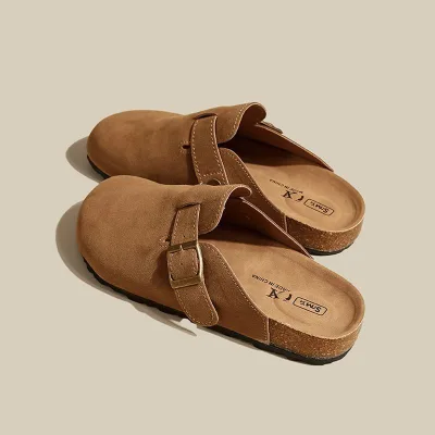 Customized Birkenstocks Casual Sandals Genuine Leather Cork Slides Real Fur Lining Soft Lightweight Luxury Fashion Footwear