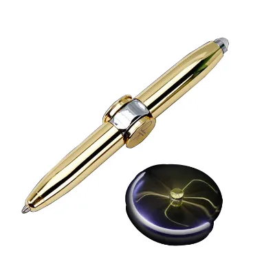 Fingertip Gyro Ballpoint Pen Multifunctional Rotating Light-Emitting Led Lamp Decompression Pen