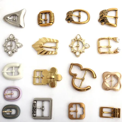 Wholesale Simple Personalized Versatile Square Shoe Clip Buckle Decorative DIY Shoe Accessories with Metal Clip Style