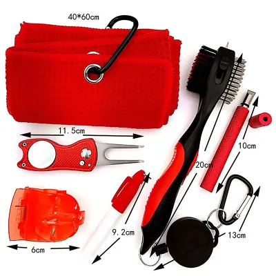 Factory Price Golf Club Brush Set Custom Logo Golf Club Cleaning Brush Double-sided Golf Brush Tool Kits