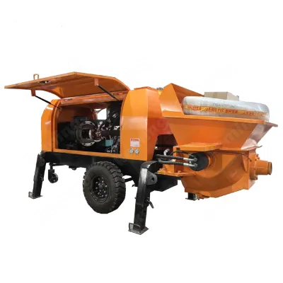 CE Wet Pump Mounted Commins Engine Full Hydraulic Pumping Machine Concrete Pumps for Construction