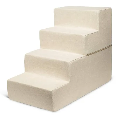 2019 Wholesale Detachable Multiple Purpose Stair Pet Stair 4 Steps Soft Removable Cover Ladder Folding Portable Pet Dog Ladder