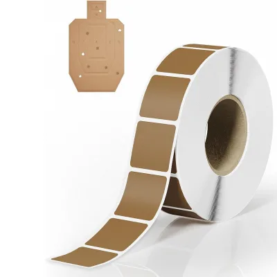 High Visibility Target Pasters Roll 1000PCS Self-Adhesive Square Stickers Shooting Hunting Outdoor Training Range Use Made China