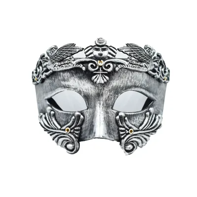 Halloween Vintage Roman Venice Half-face Mask Antique Carving Ghost Dance Party Costume Mask