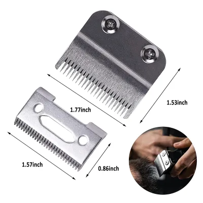 2 Hole Adjustable Replacement Clipper Blades Professional Hair Trimmer Barber Shop Standard Size Detachable Clipper Blade