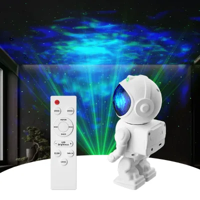 Galaxy LED Laser Projector Night Light with Remote Control Type-C USB Astronaut Starry Sky Light