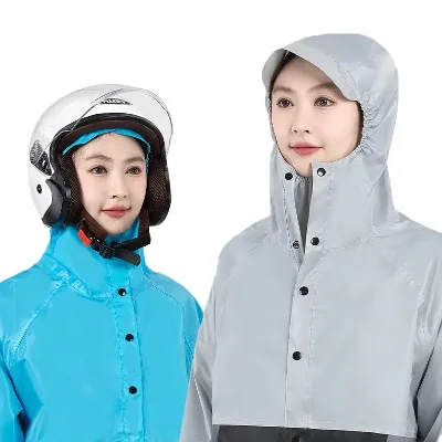Adult Waterproof Rain Poncho Reflective Hooded Outdoor Survival Jacket for Hiking and Camping Custom Logo Decoration
