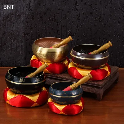 Authentic Tibetan Singing Bowl Set with Mallet & Cushion for Beginners Unique Sound Design