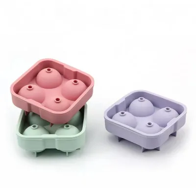 Bpa Free Food Grade Safe Durable Ice Mold Maker Easy Release Flexible Silicone Ice Ball Maker