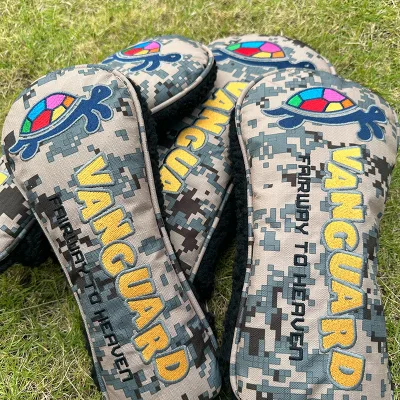 2025 CS OEM/ODM Factory Custom Embroidery Logo Waterproof Golf Driver Head Covers for Putter and Divider Club