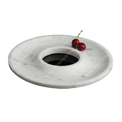 Natural Marble Fruit Tray White Marble Decorative Tray