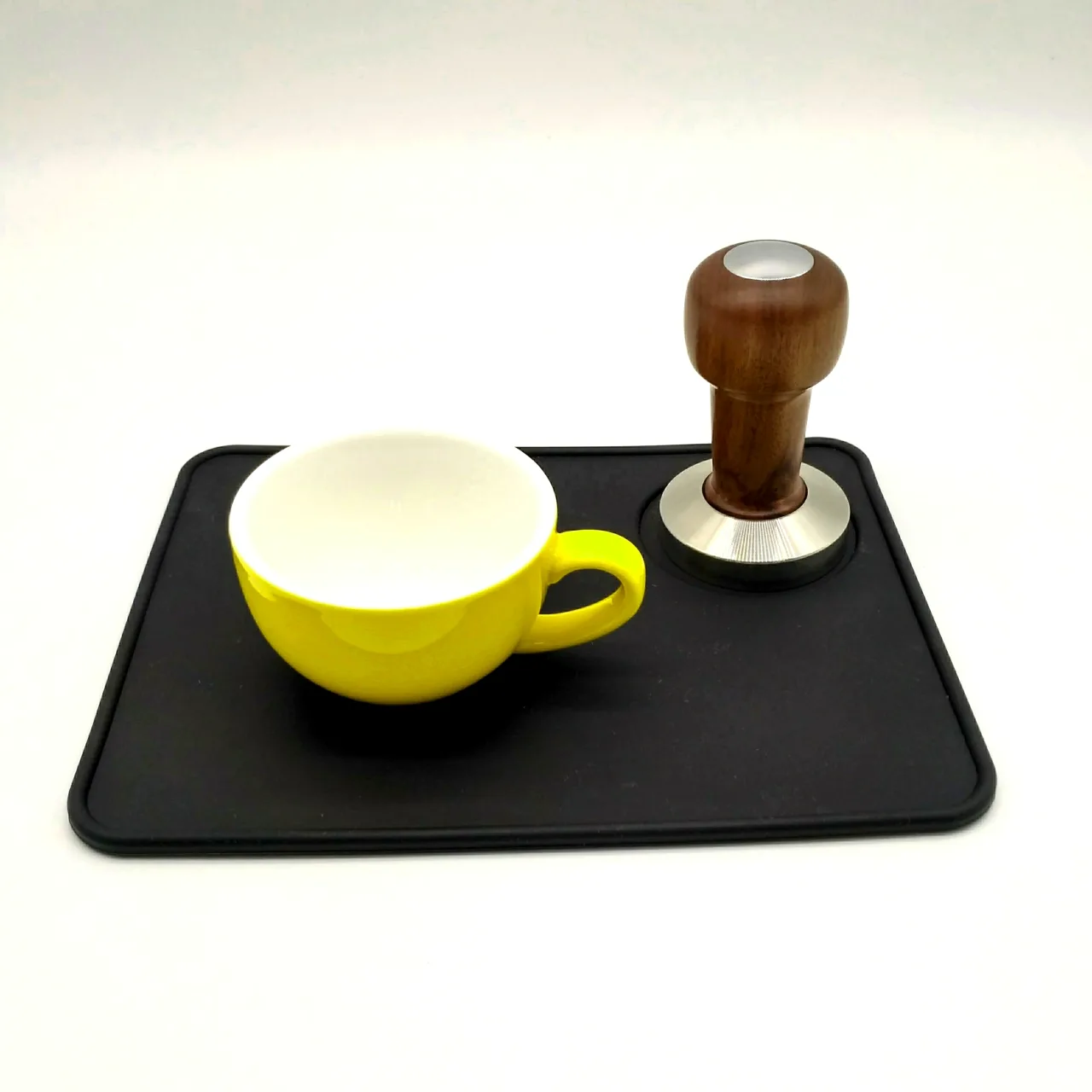 Rectangle Flat Silicone Coffee Tamper Pad Anti-slip Espresso Coffee Mat Food Grade Black Silicone Coffee Tamper Mat Pad