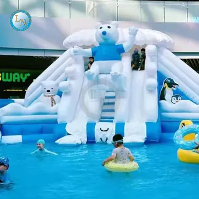 High Quality Inflatable Water Park Large Obstacle Course Rainbow Theme for Beach Water Park
