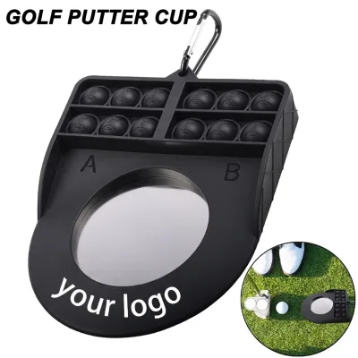 Custom Logo Silicone Golf Putting Cup Trainer Portable Scorecard Disc Indoor Outdoor Practice Aid for Golf Events Gifts