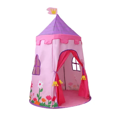 MH186 Wholesale Kids Foldable Castle Play Tent Girls Indoor Outdoor Kids Teepee Tent