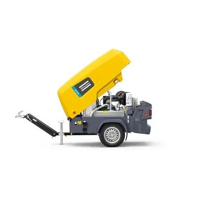 Atlas Copco XAS98 KD Mobile Diesel Screw Air Compressor 36kW Air End 7bar For Mining Drilling Blasting