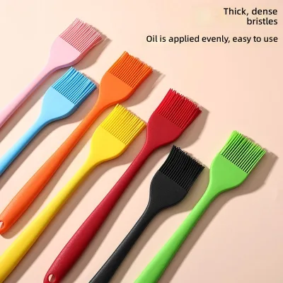 Factory Direct-sale Large-sized Long-handled Silicone Oil Basting Brush for Barbecue High-temperature Resistant All-in-one