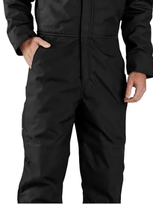 For Mens Yukon Extremes Loose Fit Insulated Nylon Coverall Work Utility Outerwear Black Medium US