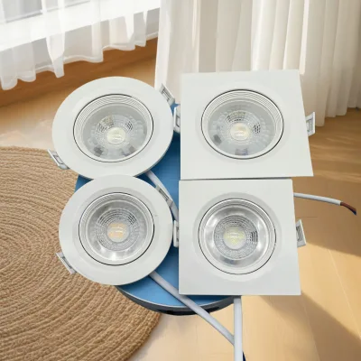 Source Factory COB Downlight Recessed 3W 5W 7W 9W Square Spotlight 3500K-4100K-6500K Modern PC Commercial Lighting for Latin