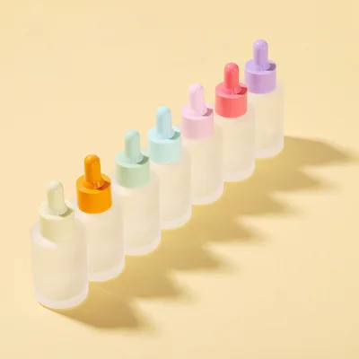 Glass bottle 50ml cosmetics matt frosted 50ml glass dropper bottle 30ml 50ml 100ml frosted clear glass bottle