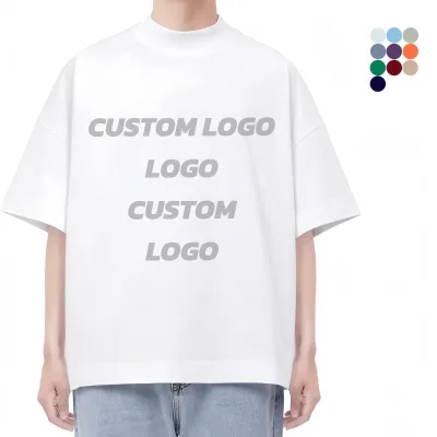 Men's Oversized Short Sleeve T-shirt 100% Cotton Printed Anti-Wrinkle Breathable Casual