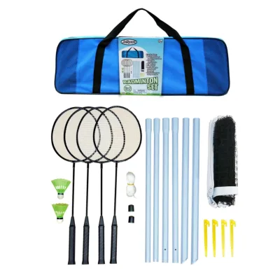 Outdoor Family Backyard Kids Sports Portable Badminton Net Racket Set