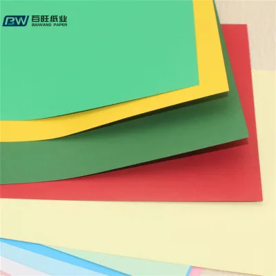 Wholesale BW Brand A4/A5/A6 Size Colored Card Paper Pure Wood Pulp 20 Color 230GSM Children Handmade Paper Custom Painting Paper