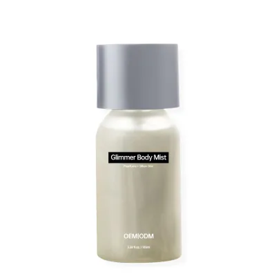 OEM Glimmer Body Mist Enriched Sodium Hyaluronate Vitamin E Shimmer Glitter Moisturizing Perfumed Body Spray for Silky Skin