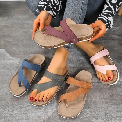 Summer Toed Women's Sandals Fashionable and Comfortable Flat Sandals Women's Foreign Trade Plus Size Women's slippers Wholesale