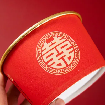 Gold Foil Disposable Lunch Box Craft Paper Takeout Packaging Commercial-Sized Carton Lid Thickened Food Grade Commercial Bowl