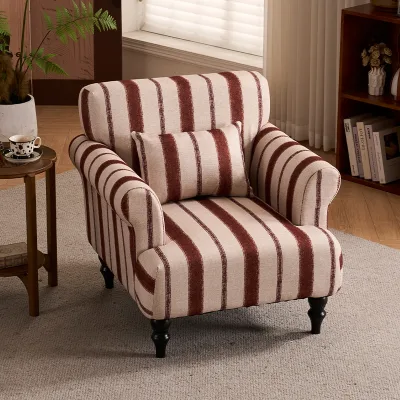 Vintage Single Sofa Chair French Designer Mid-Century Style Living Room Bedroom Homestay Leisure Lazy Sofa Tiger Chair