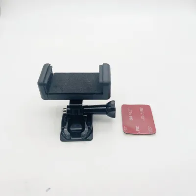 Strong Adhesive Helmet Fixed Curved Surface Base with Phone Clip for Smartphone Motorcycle Bicycle Shooting