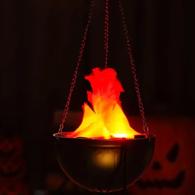 3D Artificial Flame Light Realistic Flame Campfire Lamps Decorative Christmas Club Halloween Red Silk Ribbon Dance Fire Lamp