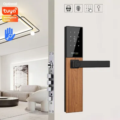 OEM New Hotel Cheap Glod Keyless Entry Door Lock IC Card Door Lock Waterproof Aluminum Alloy Wood Door Digital Lock