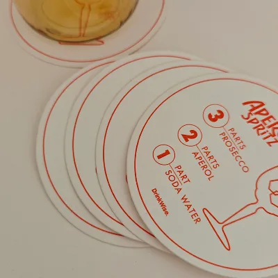 Wholesale Price Coasters for Drinks Customized Printed With Rattan Logo Custom Paper Coasters for Drinks Waterproof Person