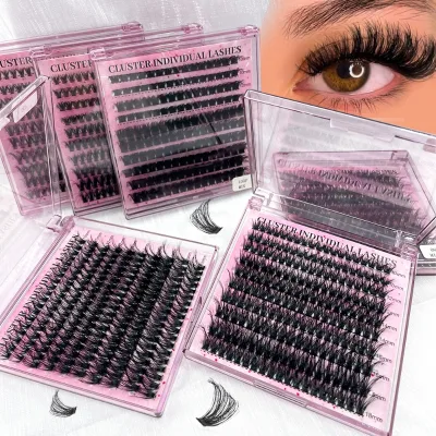 100% Hand Made DIY 3D Individual  Eyelash Extension Supplies Lashes Clusters Extension Kit 3D Individual Cluster Lashes Set
