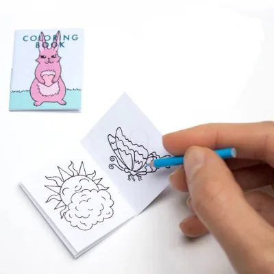High Quality CMYK Color Offset Printed Easter Kids Wedding Mini Coloring Book Perfect Binding Art Cardboard Soft Cover Film