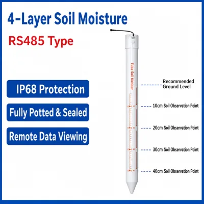 Agricultural RS485/4G Multi-layer Digital Soil Quality Tester Equipment Tube NPK Moisture Humidity Conductivity Soil Tester