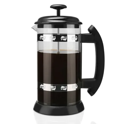 1000ML Glass Portable Coffee Press French Press Coffee Maker with Stainless Steel Filter