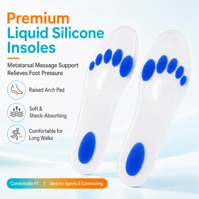 Customized New Silicon Gel Foot Shoe Pad for Silicone Gel Plantar Fasciitis Whole Insole Shock Absorbing Flat Foot Correction