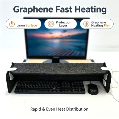 Graphene Fast Heating Hand Warmer 3 Speed Temperature Control Foldable Office Desk Hand Heating for Working Typing Home Use