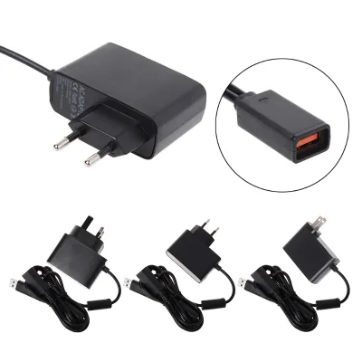 UK EU US Plug Black KI-NECT Sensor AC Power Supply Adapter USB Charging Charger for Xbox 360 Kinect Sensor