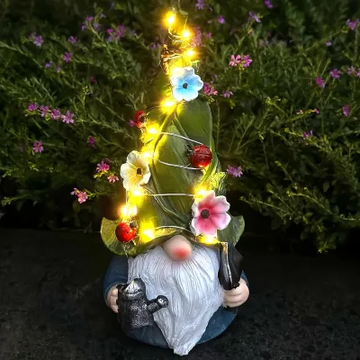 Custom Logo Newly Designed Solar Resin Garden Ornaments Outdoor Patio Landscaping Layout Living Room Decorations