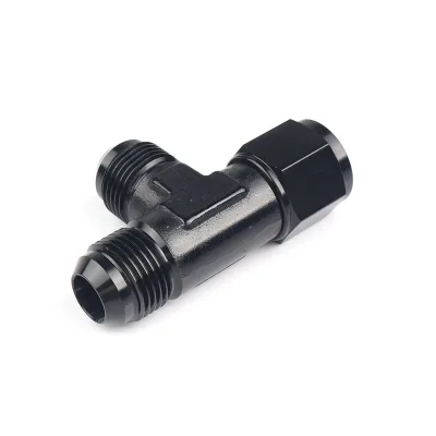 Auto Parts Aluminum Tee Fitting an Male Flare With Female Swivel on Run 3 Ways Hose Adapter